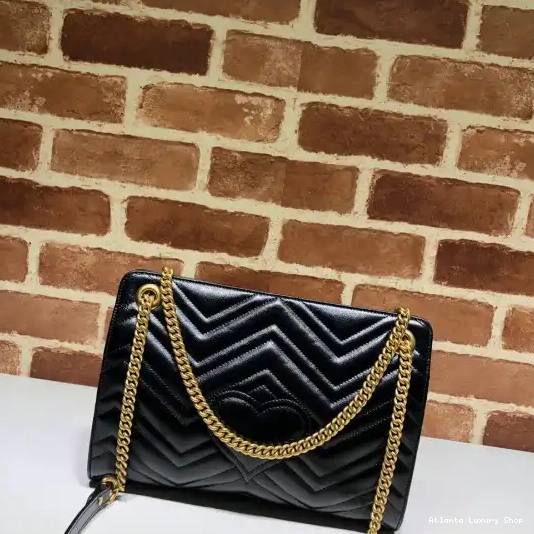 Rep GUCCI Marmont bag shoulder medium GG matelassé 0221