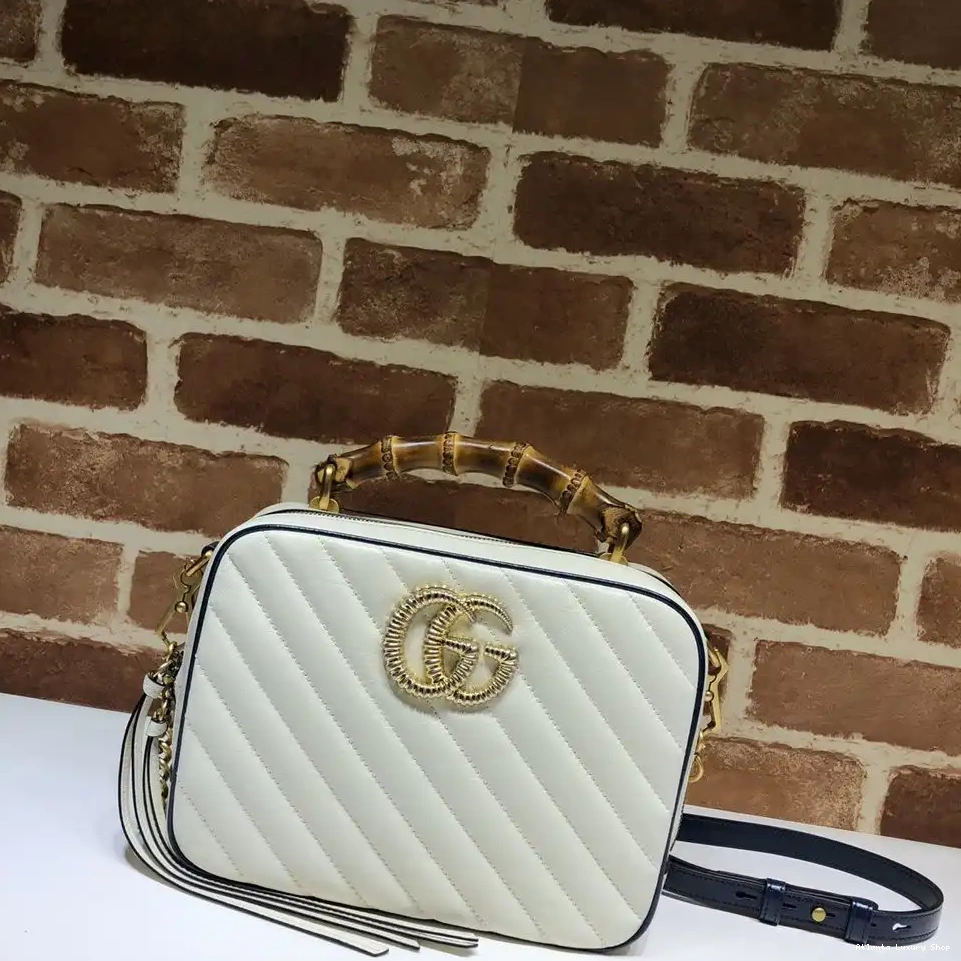 Cheap GUCCI shoulder GG bag Marmont with small bamboo 0221