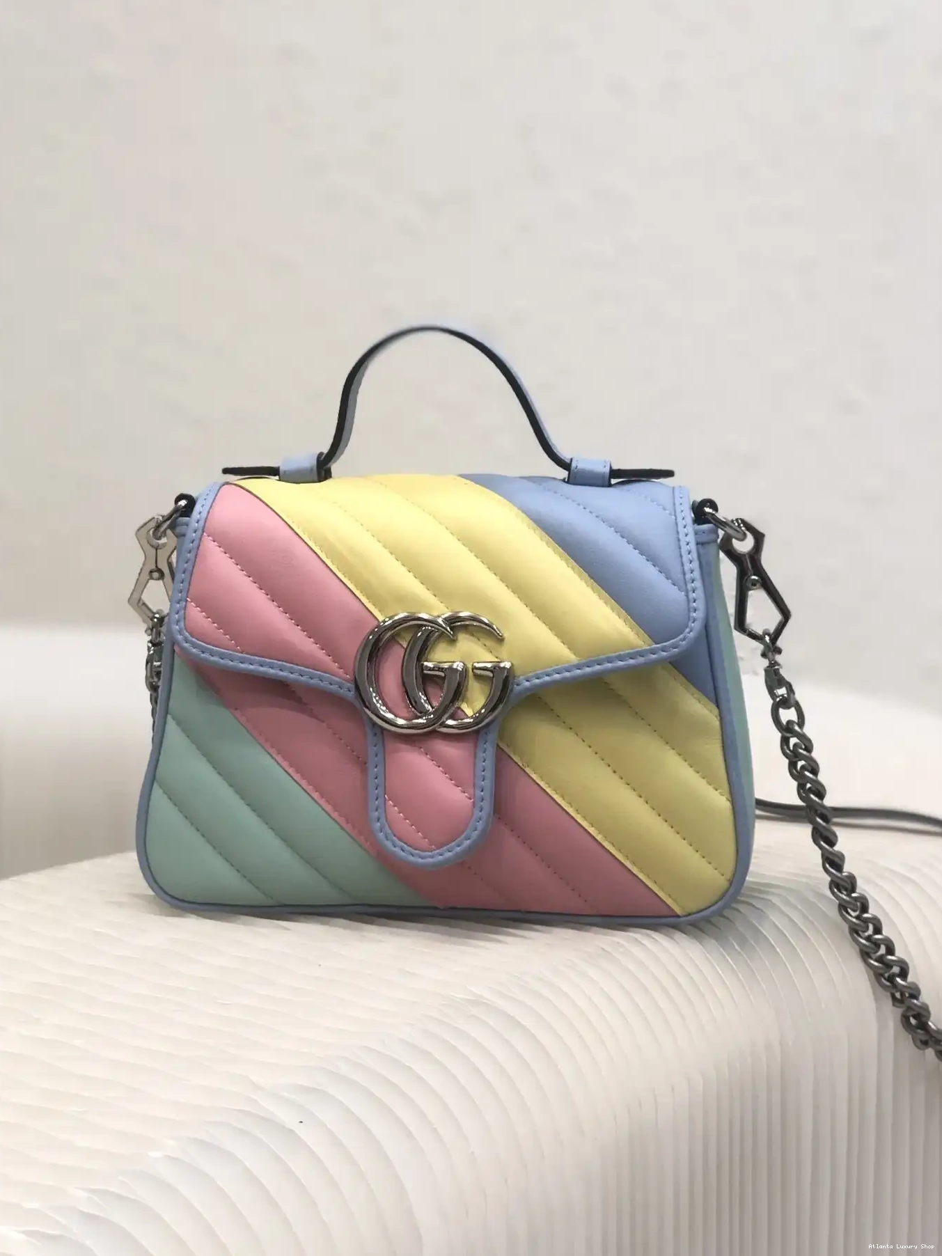 Affordable bag mini Marmont GG top handle GUCCI 0210