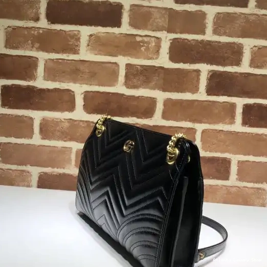 Rep GUCCI Marmont bag shoulder medium GG matelassé 0221